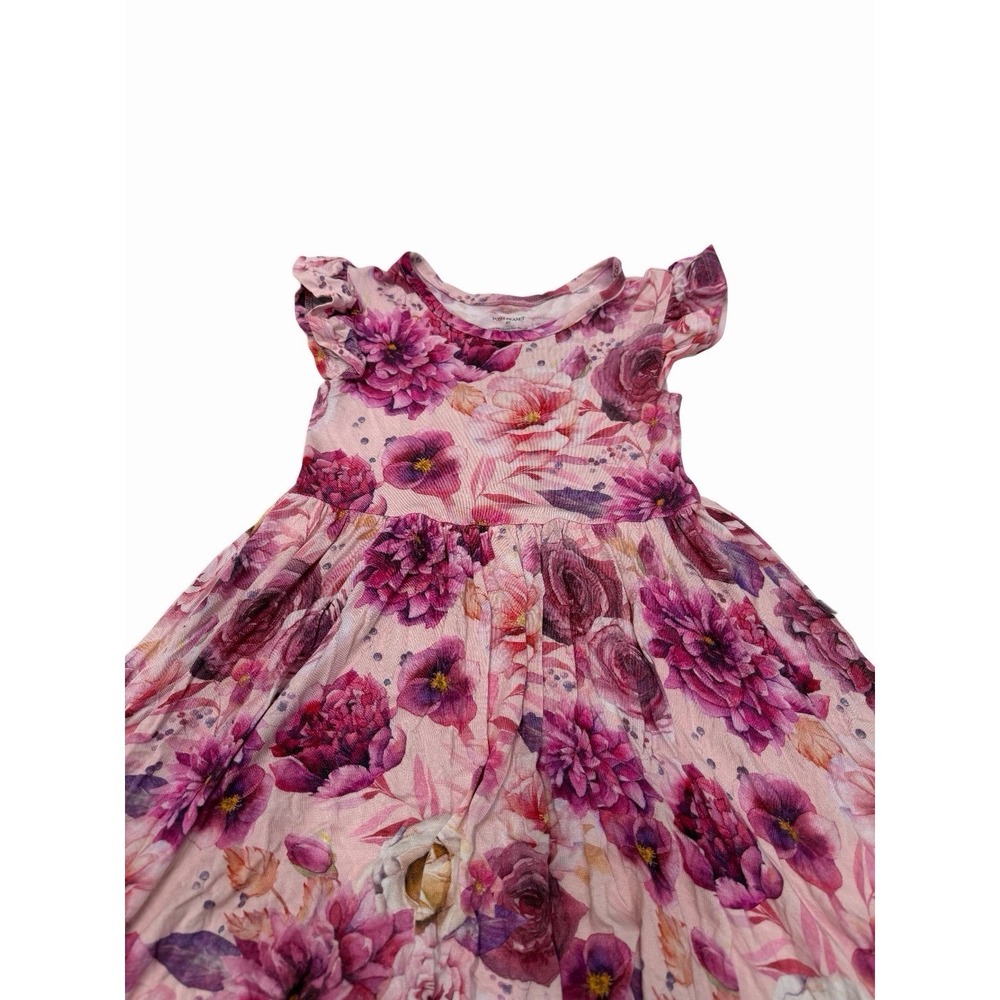 Posh Peanut Girl Dress signature "Amira" watercolor floral print Size 6T